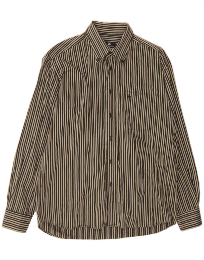 ROCCOBAROCCO Mens Shirt Size 42 16 1/2 Large Grey Pinstripe Vintage Roccobarocco and Second-Hand Roccobarocco from Messina Hembry 