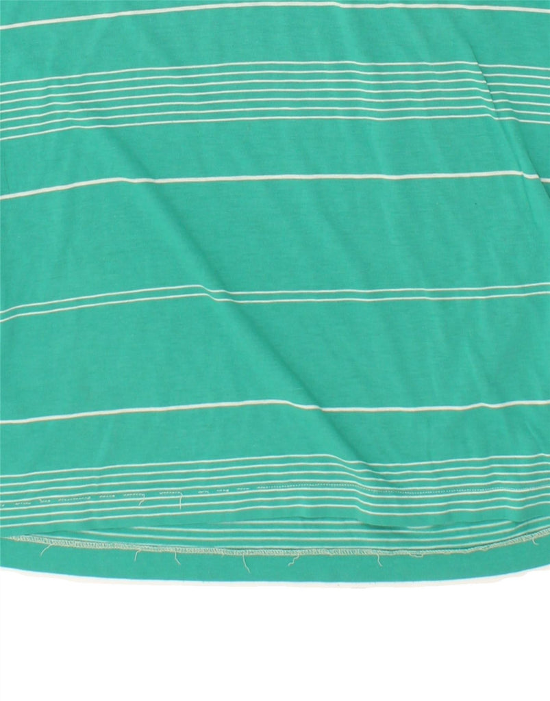 PUMA Mens Polo Shirt Medium Green Striped Cotton Vintage Puma and Second-Hand Puma from Messina Hembry 