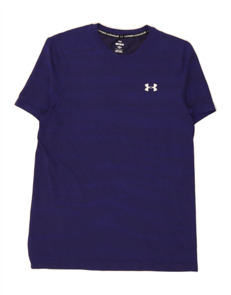 UNDER ARMOUR Mens Fitted T-Shirt Top Medium Purple Vintage Under Armour and Second-Hand Under Armour from Messina Hembry 