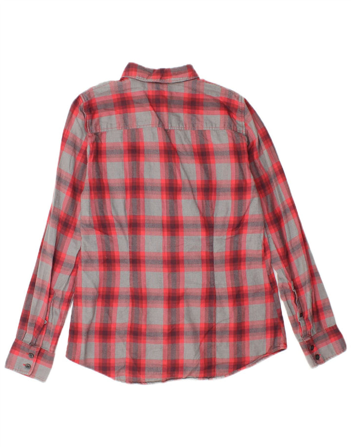 J. Crew Womens Flannel Shirt UK 6 XS Red Check Cotton