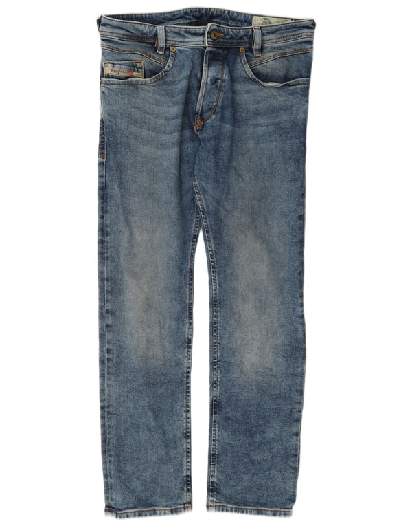 Diesel Mens Iakop Regular Slim Tapered Jeans W30 L30 Blue Cotton