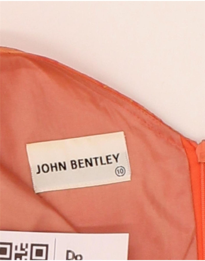 JOHN BENTLEY Womens Sleeveless Maxi Sheath Dress UK 10 Small  Orange Vintage John Bentley and Second-Hand John Bentley from Messina Hembry 