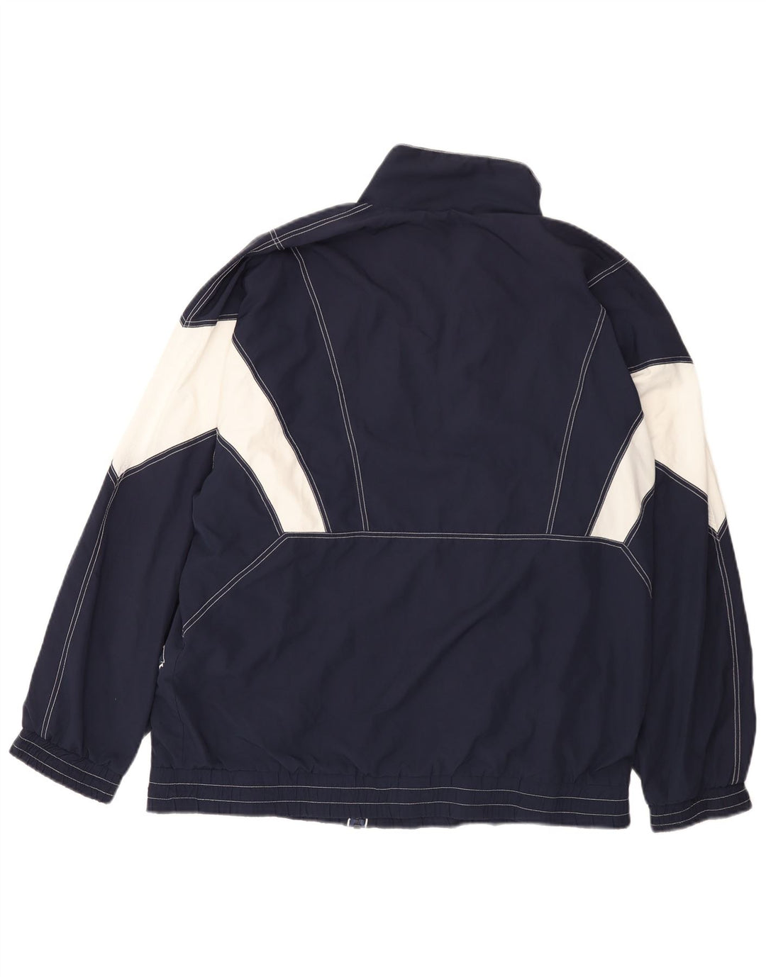 Active Mens Tracksuit Top Jacket Large Navy Blue Colourblock