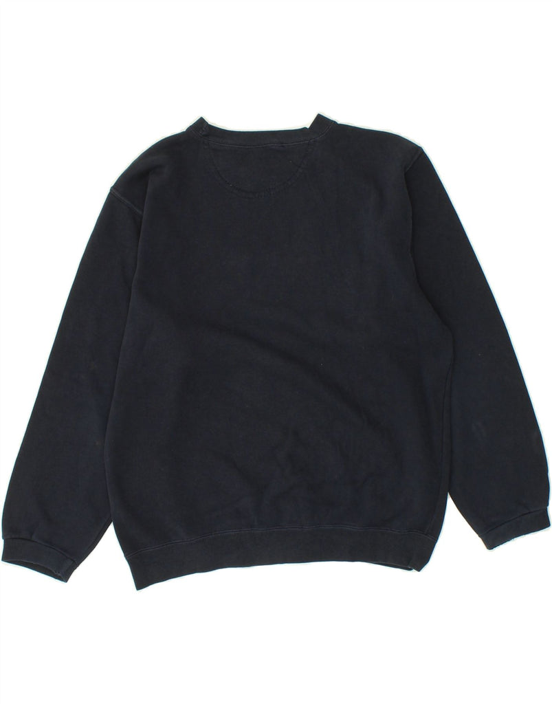 CHAMPION Boys Graphic Sweatshirt Jumper 9-10 Years Navy Blue Vintage Champion and Second-Hand Champion from Messina Hembry 