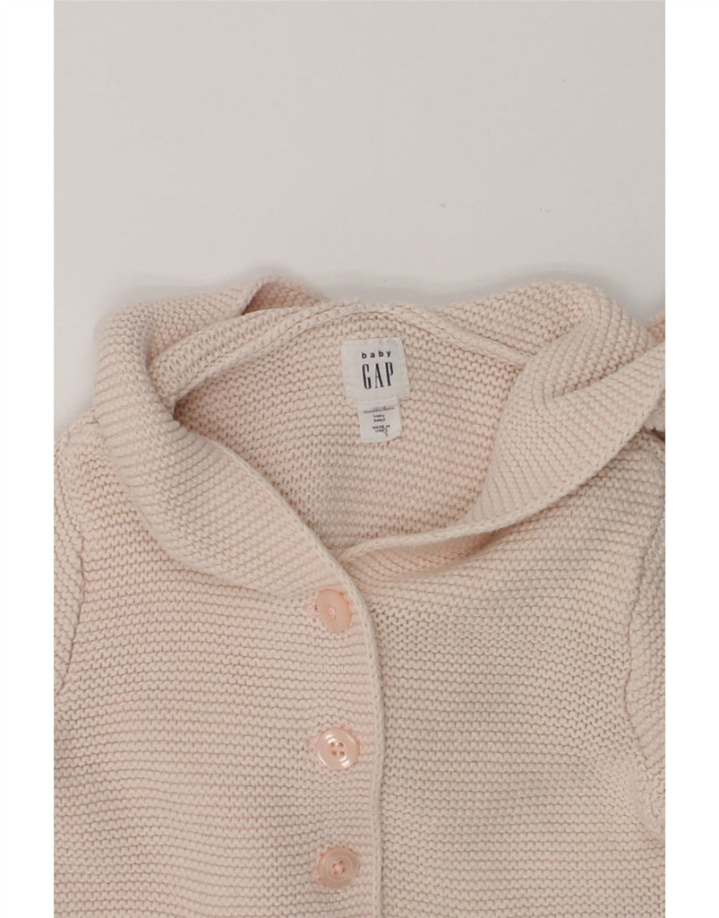 GAP Baby Girls Hooded Cardigan Sweater 12-18 Months Pink Cotton | Vintage Gap | Thrift | Second-Hand Gap | Used Clothing | Messina Hembry 