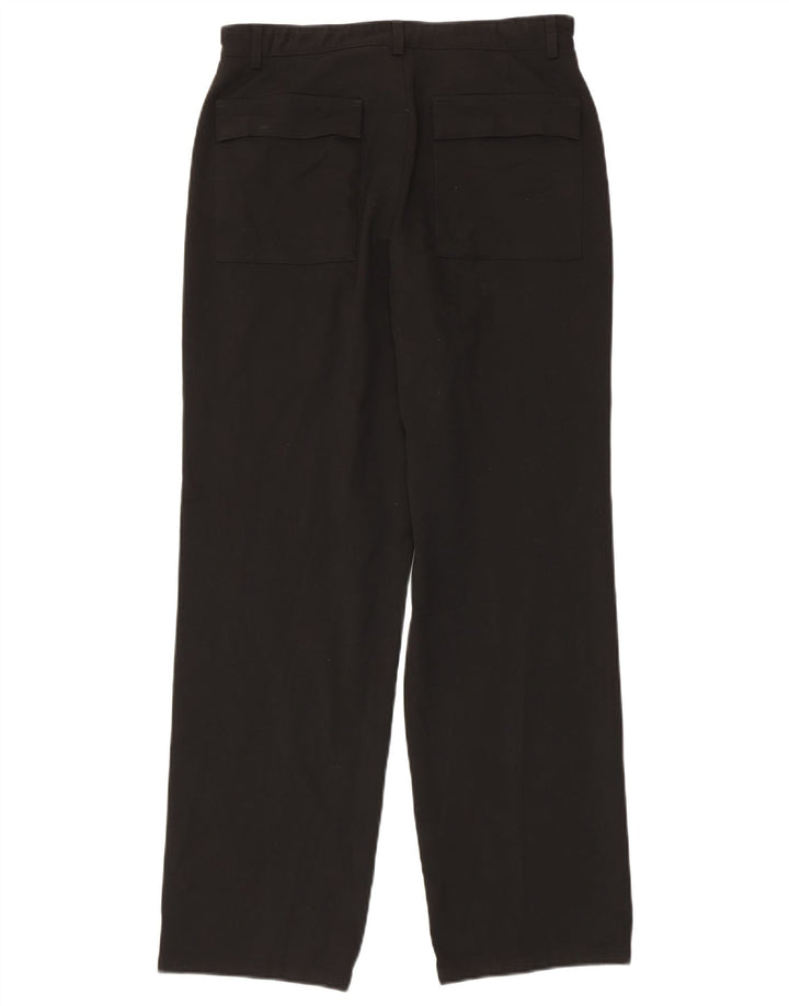 Marks & Spencer Mens Straight Casual Trousers W30 L31 Black Polyester