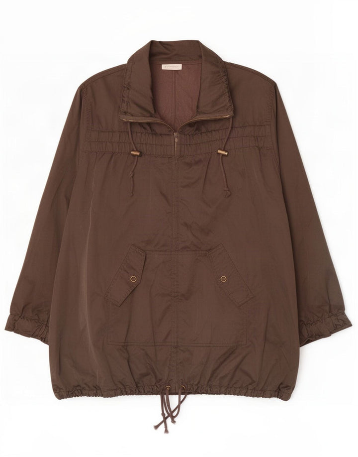 Marks & Spencer Womens Autograph Parka Jacket UK 20 2XL Brown Nylon