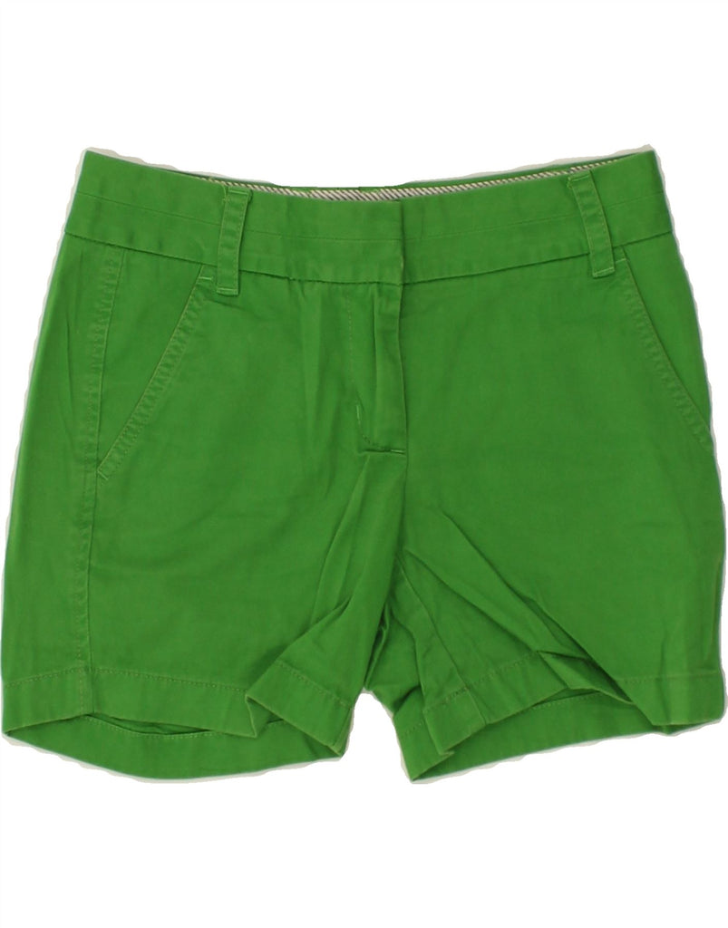 J. CREW Womens Broken In Chino Shorts US 00 2XS W28  Green Cotton | Vintage J. Crew | Thrift | Second-Hand J. Crew | Used Clothing | Messina Hembry 