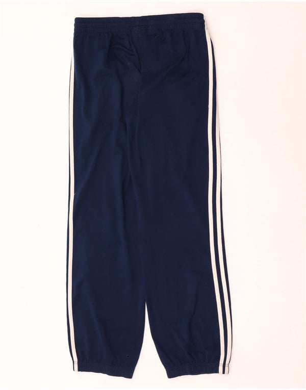 Adidas Boys Tracksuit Trousers Joggers 12-13 Years  Navy Blue Polyester