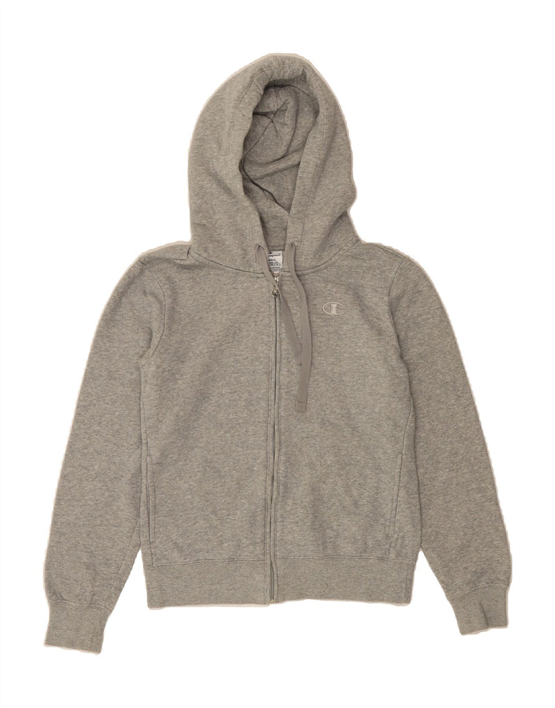 CHAMPION Womens Zip Hoodie Sweater UK 10 Small Grey Cotton Vintage Champion and Second-Hand Champion from Messina Hembry 