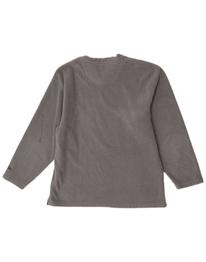 Reebok Mens Fleece Jumper Large Grey Polyester