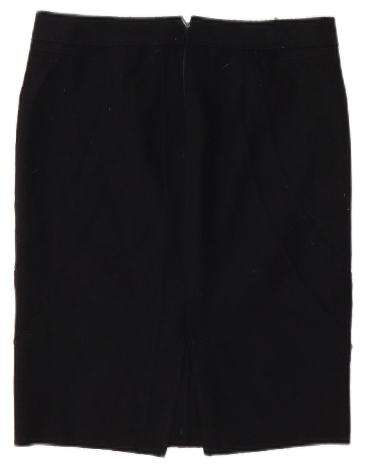 Paoloni Womens Pencil Skirt IT 40 Small W28 Black Virgin Wool