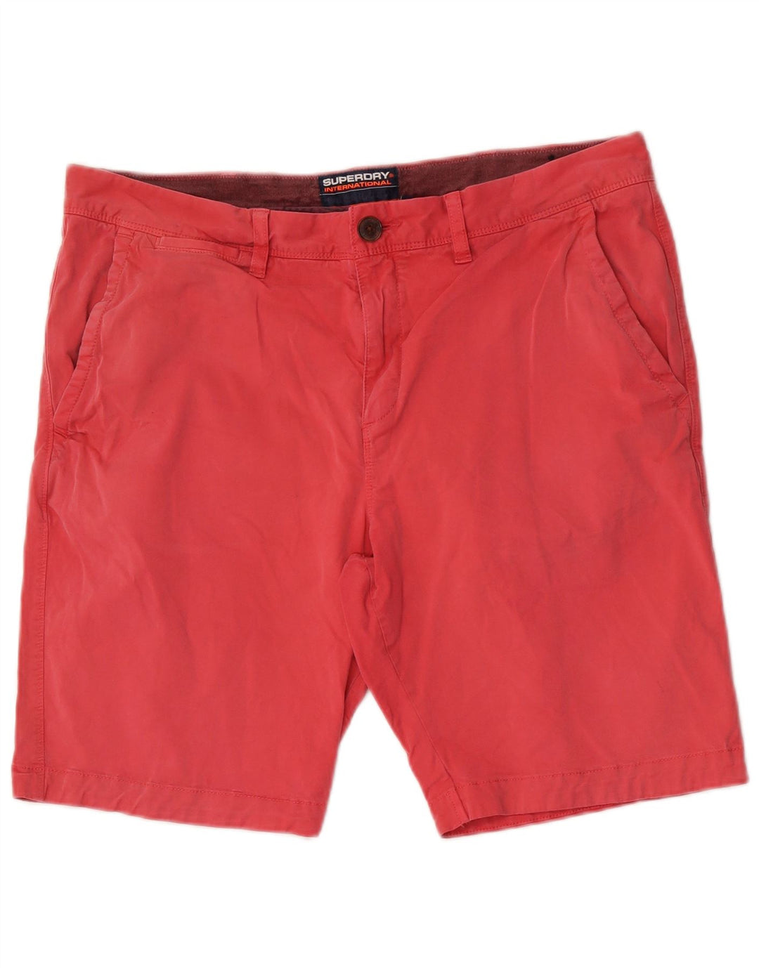 Superdry Mens Chino Shorts W36 Large Pink Cotton