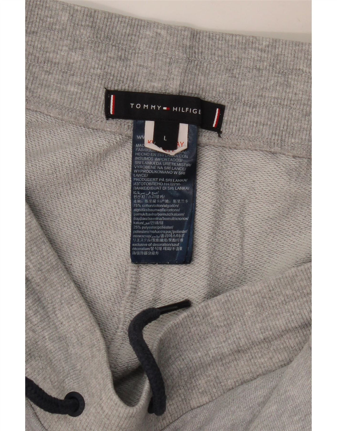 Tommy Hilfiger Womens Tracksuit Trousers Joggers Large Grey Cotton