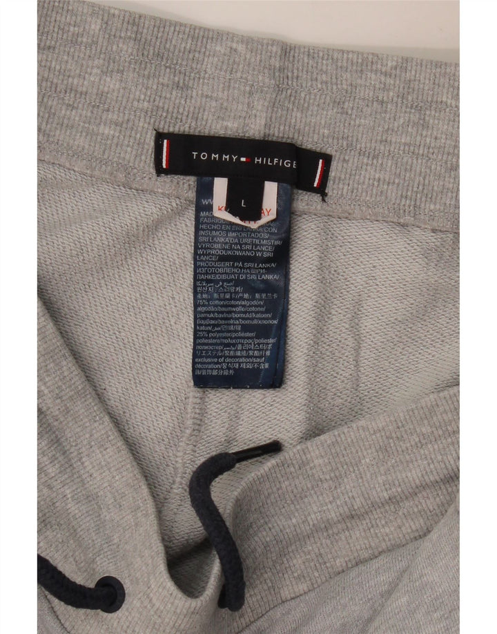 Tommy Hilfiger Womens Tracksuit Trousers Joggers Large Grey Cotton