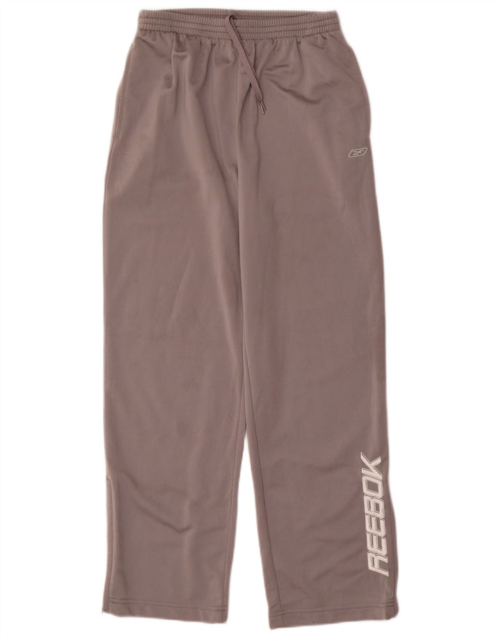 Reebok Boys Graphic Tracksuit Trousers 13-14 Years Grey Polyester
