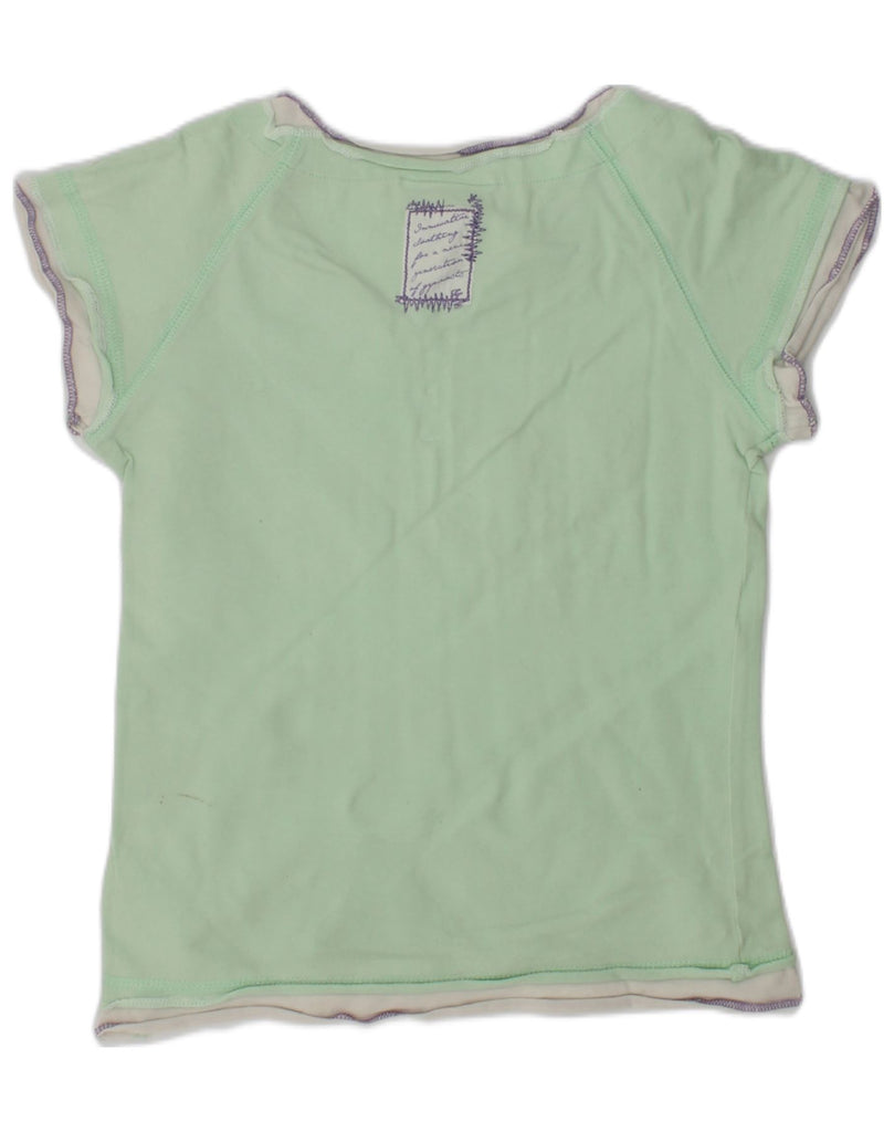 CHAMPION Girls Graphic T-Shirt Top 9-10 Years Medium Green Cotton | Vintage Champion | Thrift | Second-Hand Champion | Used Clothing | Messina Hembry 