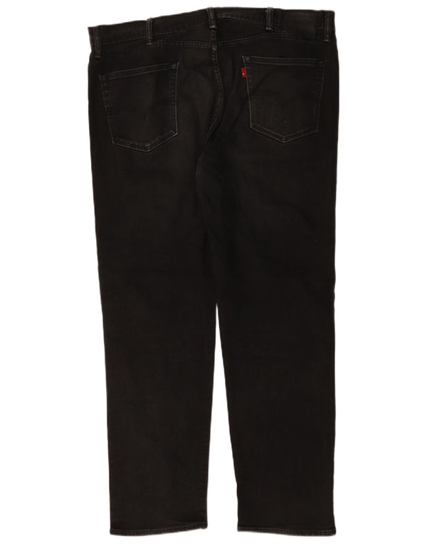 Levi's Mens Straight Jeans W42 L31 Black Cotton