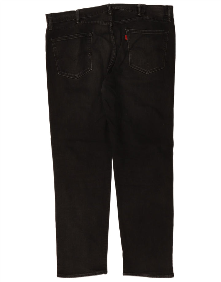 Levi's Mens Straight Jeans W42 L31 Black Cotton