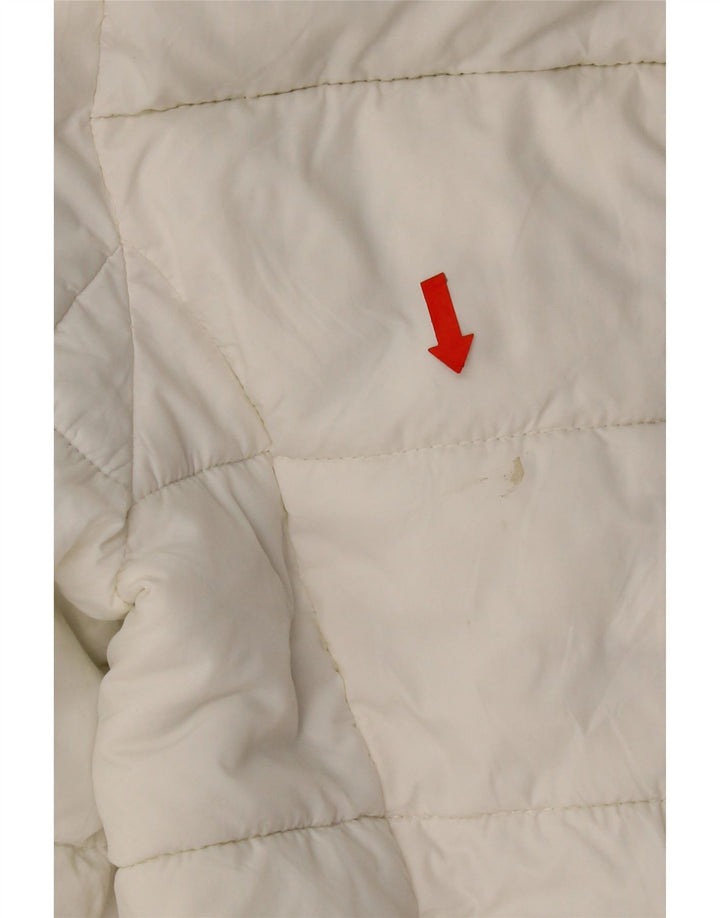 Zara Womens Hooded Padded Jacket UK 10 Small White Polyamide