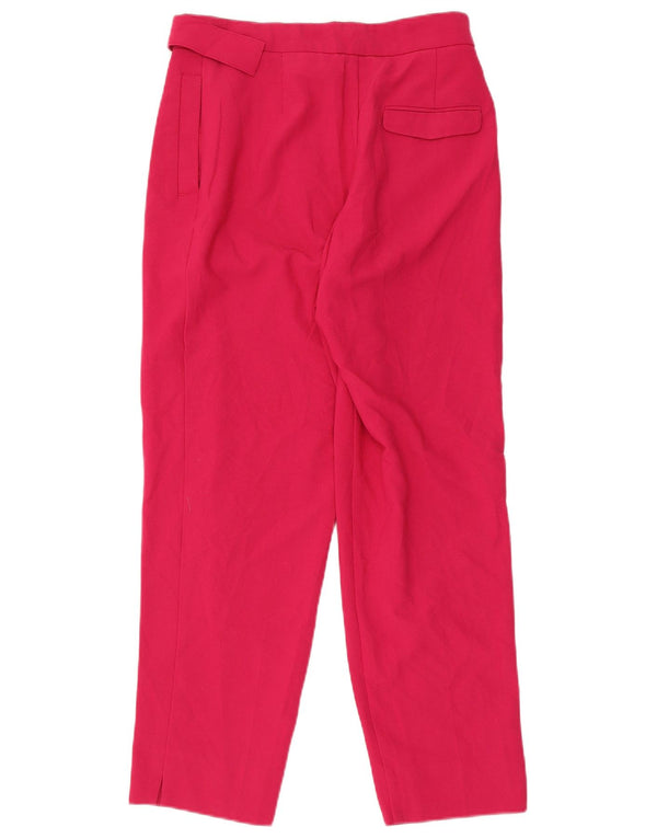 Topshop Womens Pegged Chino Trousers UK 10 Small W28 L25 Pink Polyester