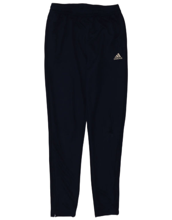 Adidas Boys Aeroready Tracksuit Trousers 13-14 Years Navy Blue Polyester
