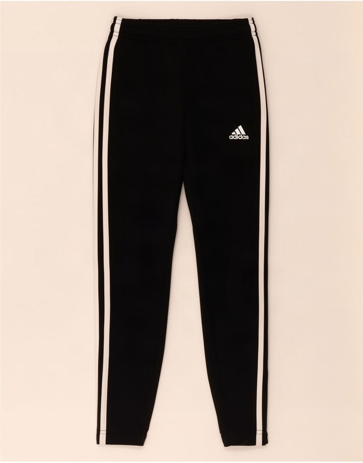 Adidas Girls Tracksuit Trousers 7-8 Years Black Polyester