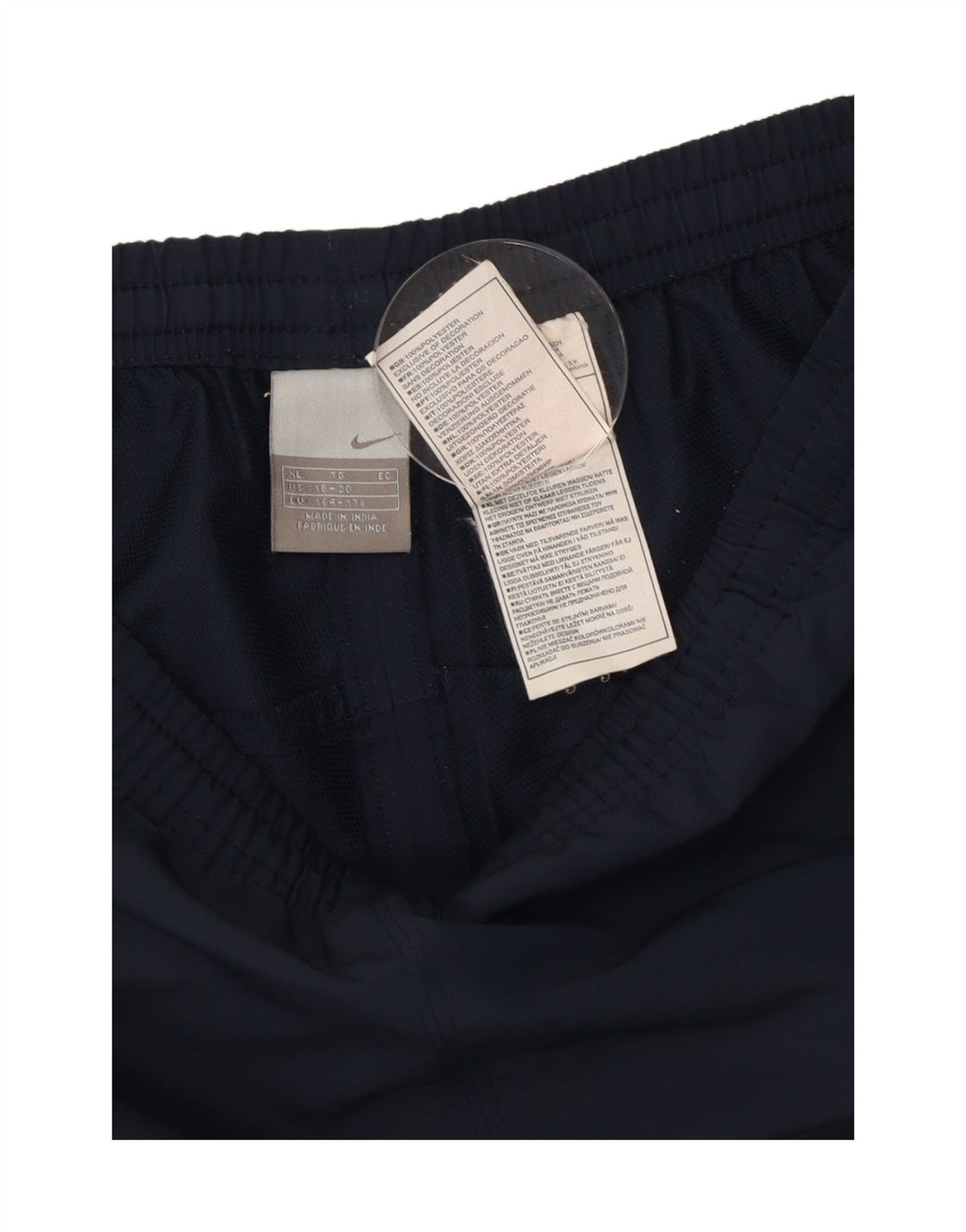 Nike Boys Sport Shorts 13-14 Years XL Navy Blue Colourblock Polyester