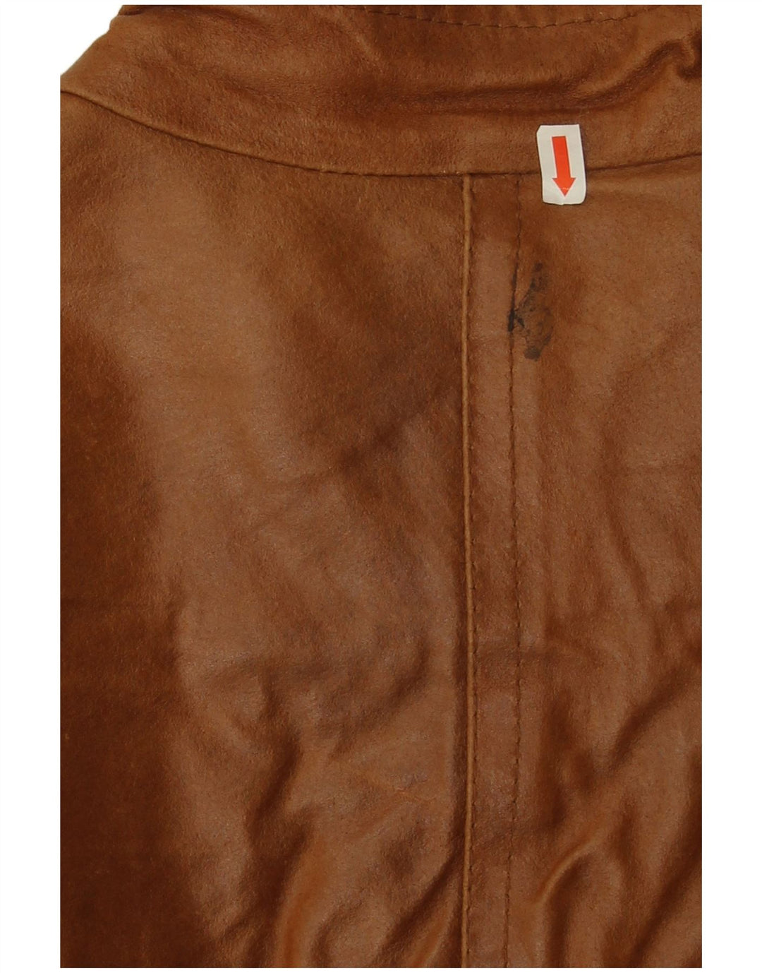 Bayside Womens Leather Jacket UK 10 Small Brown Leather