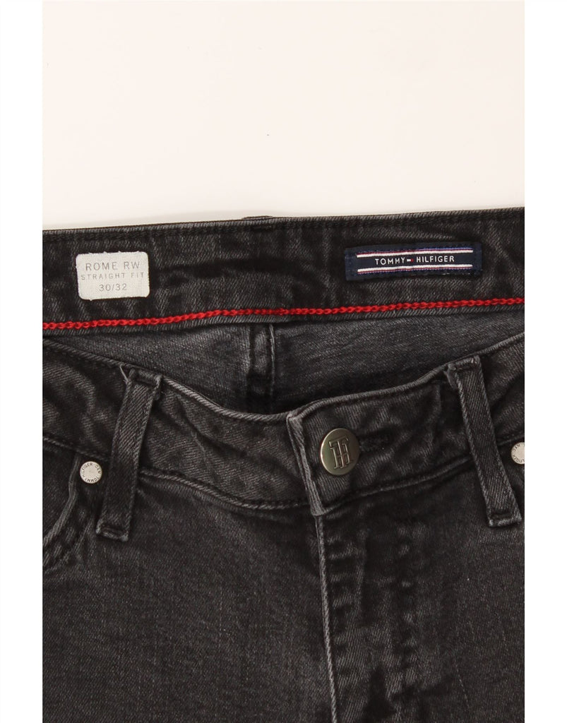 TOMMY HILFIGER Womens Rome RW Straight Jeans W30 L32 Grey Cotton Vintage Tommy Hilfiger and Second-Hand Tommy Hilfiger from Messina Hembry 