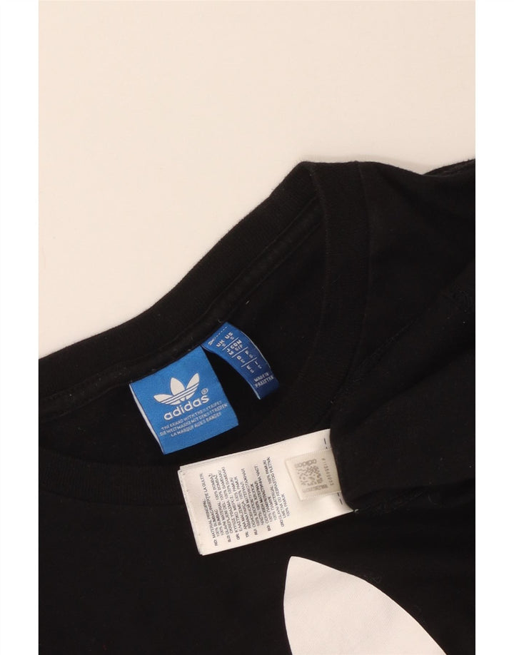 Adidas Mens Graphic T-Shirt Top Small Black Cotton