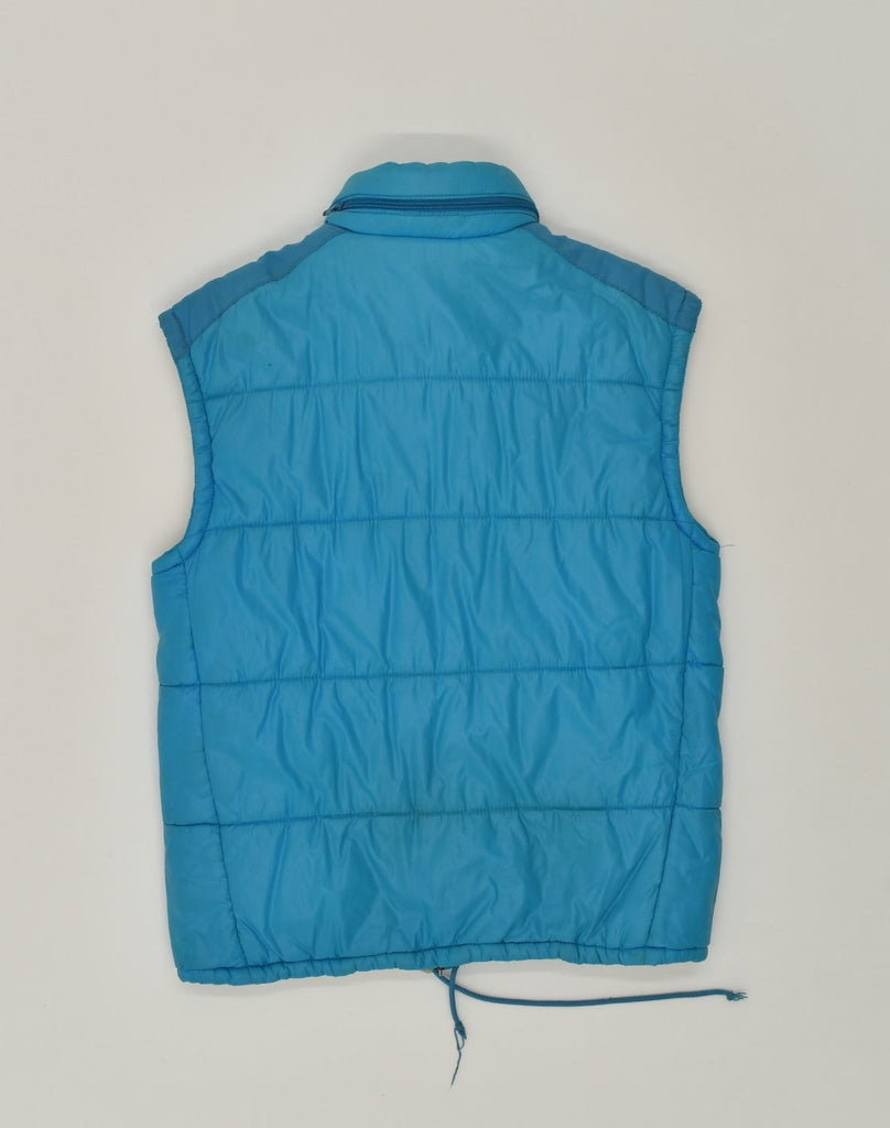 VINTAGE Mens Padded Gilet UK 36 Small Blue Polyester | Vintage Vintage | Thrift | Second-Hand Vintage | Used Clothing | Messina Hembry 