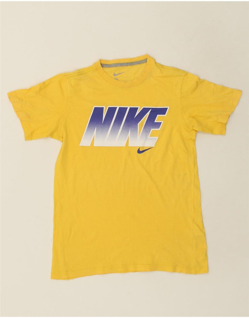 NIKE Boys Graphic T-Shirt Top 12-13 Years Large Yellow Cotton | Vintage Nike | Thrift | Second-Hand Nike | Used Clothing | Messina Hembry 