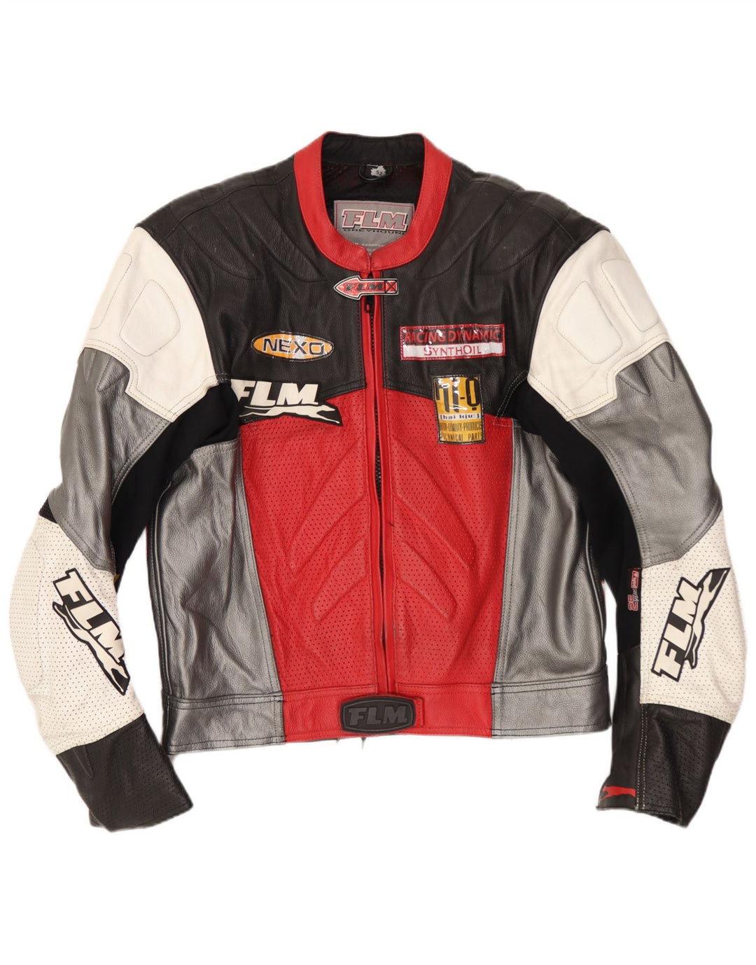 FLM Mens Motorcycle Graphic 2 Piece Set IT 52 Large  Multicoloured Leather