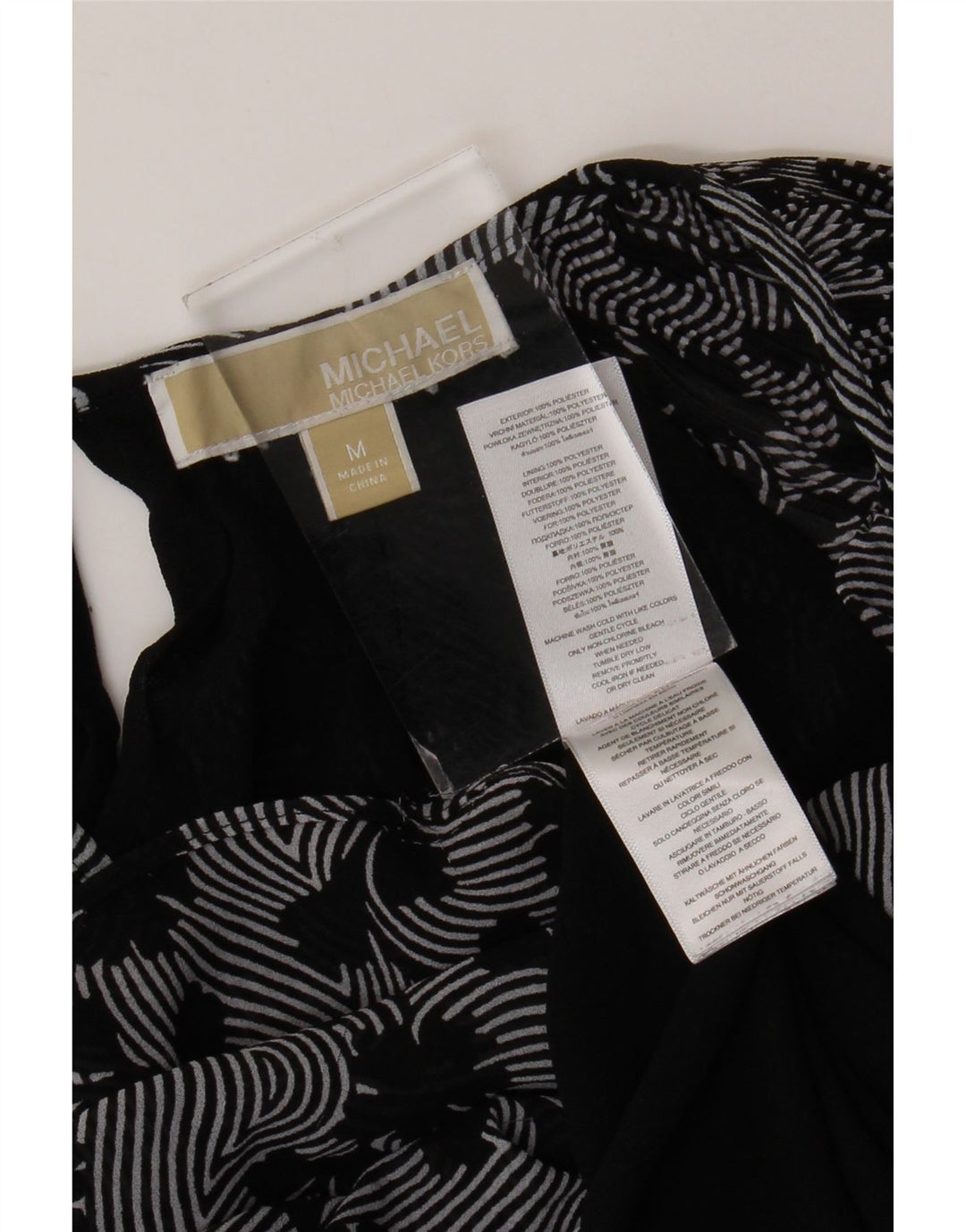 MICHAEL KORS Womens Oversized Shift Dress UK 14 Medium Black Floral