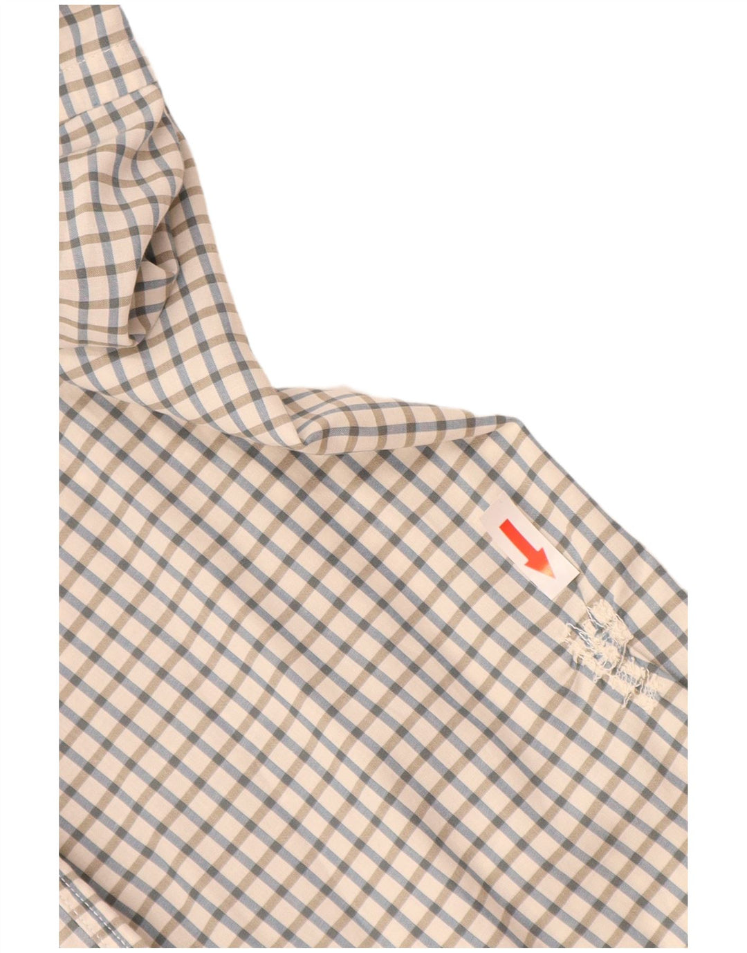 Lacoste Mens Shirt Size 44 XL White Gingham Cotton