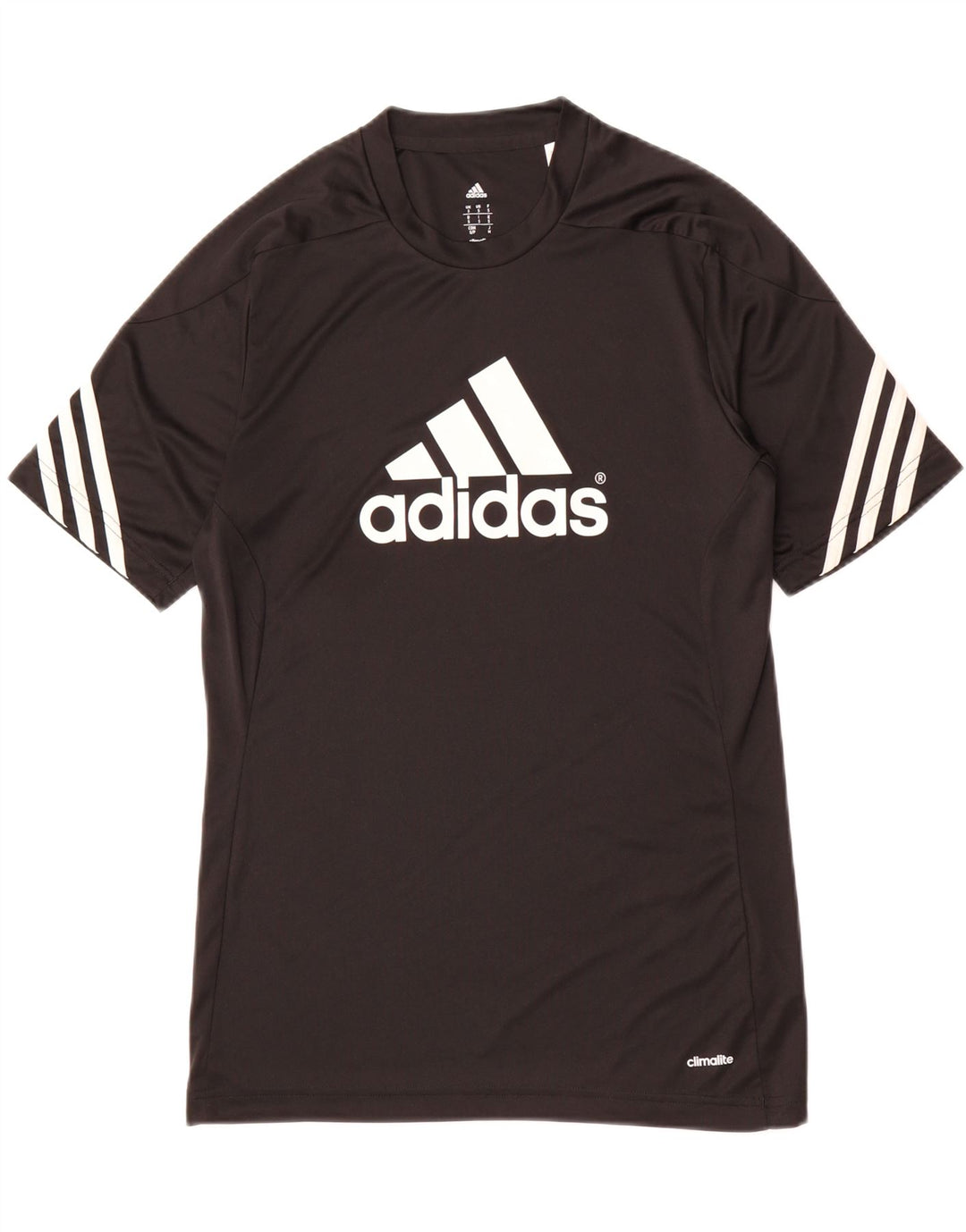 ADIDAS Mens Climalite Graphic T-Shirt Top Small Black Polyester