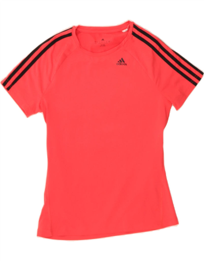 ADIDAS Womens Climalite T-Shirt Top UK 8/10 Small Pink Vintage Adidas and Second-Hand Adidas from Messina Hembry 