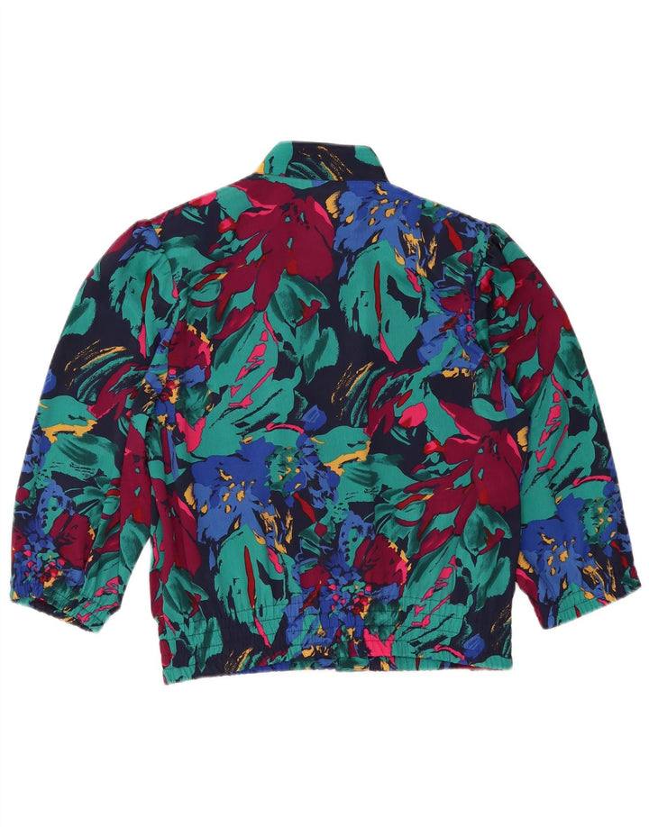 COMMANDER Womens Crop Shirt Blouse EU 42 Large Multicoloured Floral