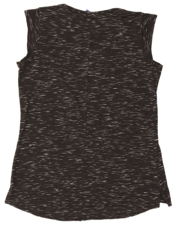 Champion Womens Graphic Vest Top UK 10 Small Black Flecked