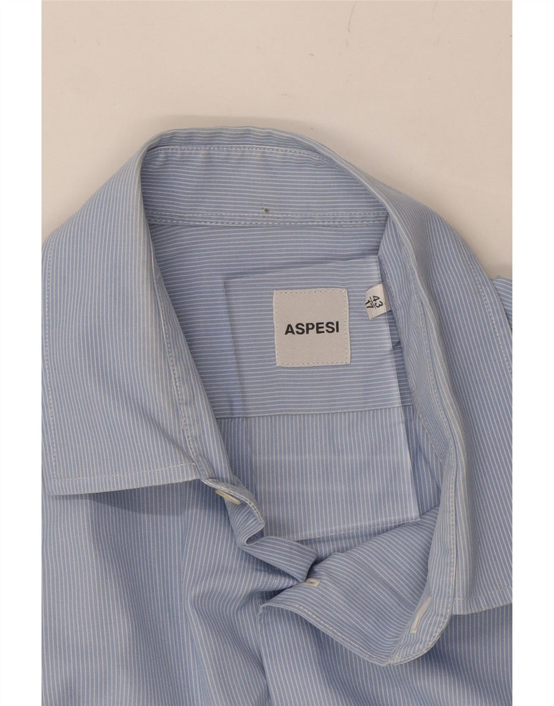ASPESI Mens Shirt Size 17 43 XL Blue Striped Cotton Vintage Aspesi and Second-Hand Aspesi from Messina Hembry 