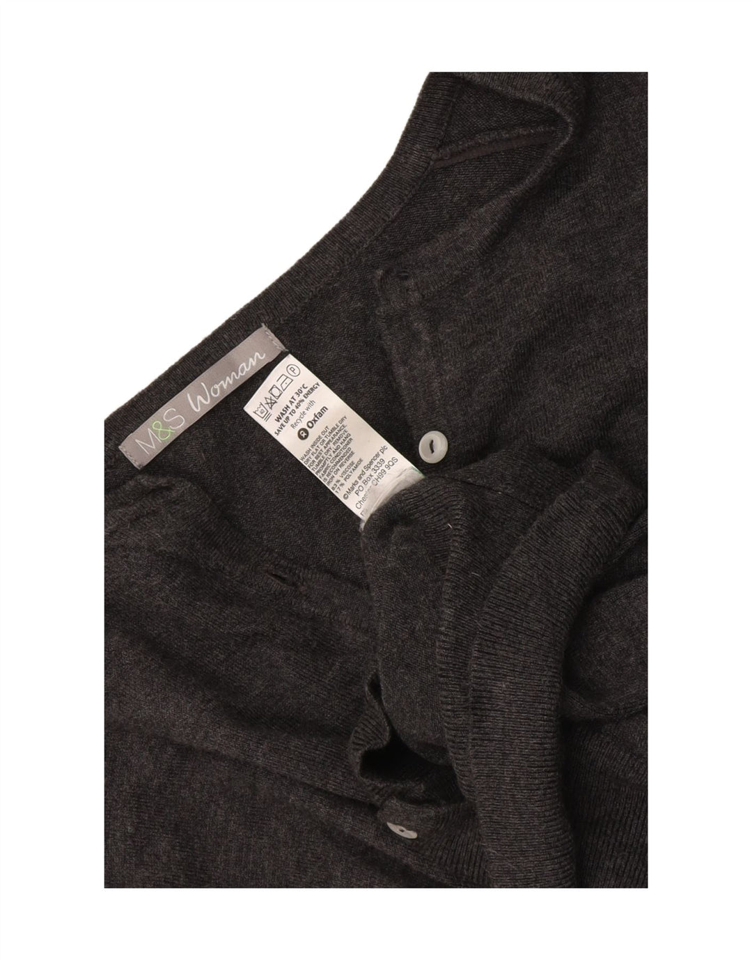 Marks & Spencer Womens Cardigan Sweater UK 20 2XL  Grey Viscose