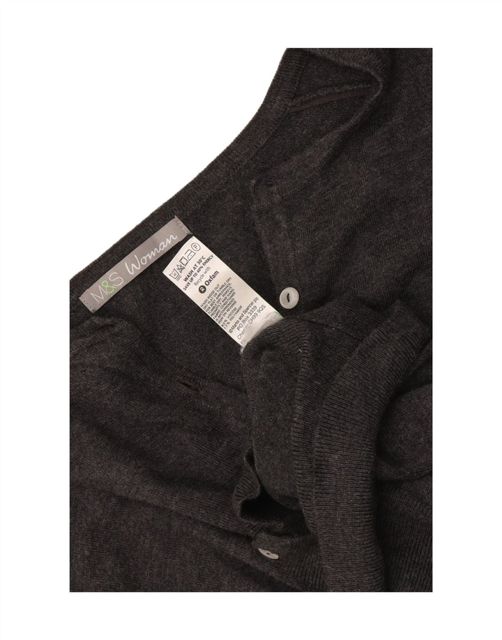 Marks & Spencer Womens Cardigan Sweater UK 20 2XL  Grey Viscose