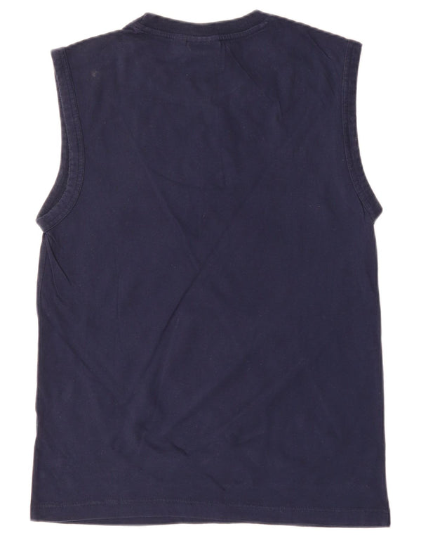 FILA Womens Graphic Vest Top UK 18 XL Navy Blue Cotton