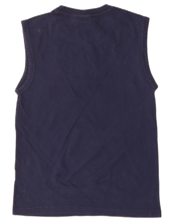 FILA Womens Graphic Vest Top UK 18 XL Navy Blue Cotton