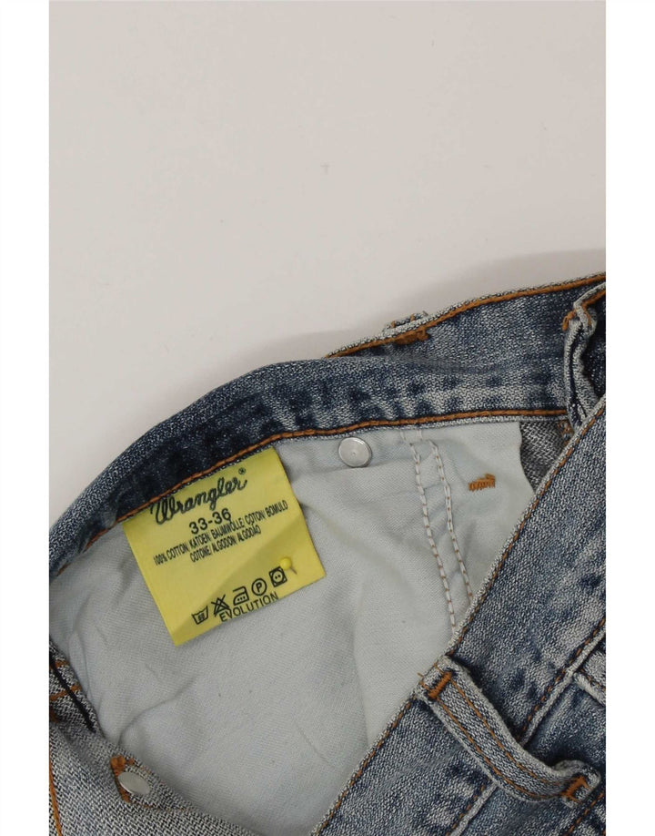 Wrangler Womens Evolution Straight Jeans W33 L33 Blue Cotton