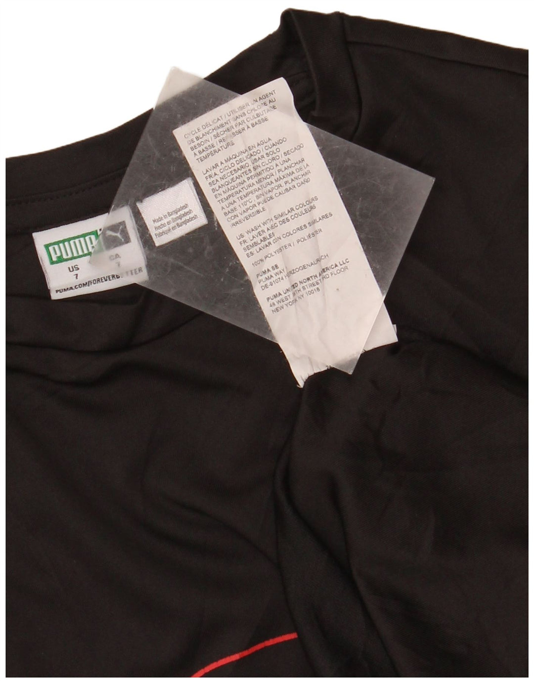 PUMA Boys Graphic Vest Top 6-7 Years Black Polyester