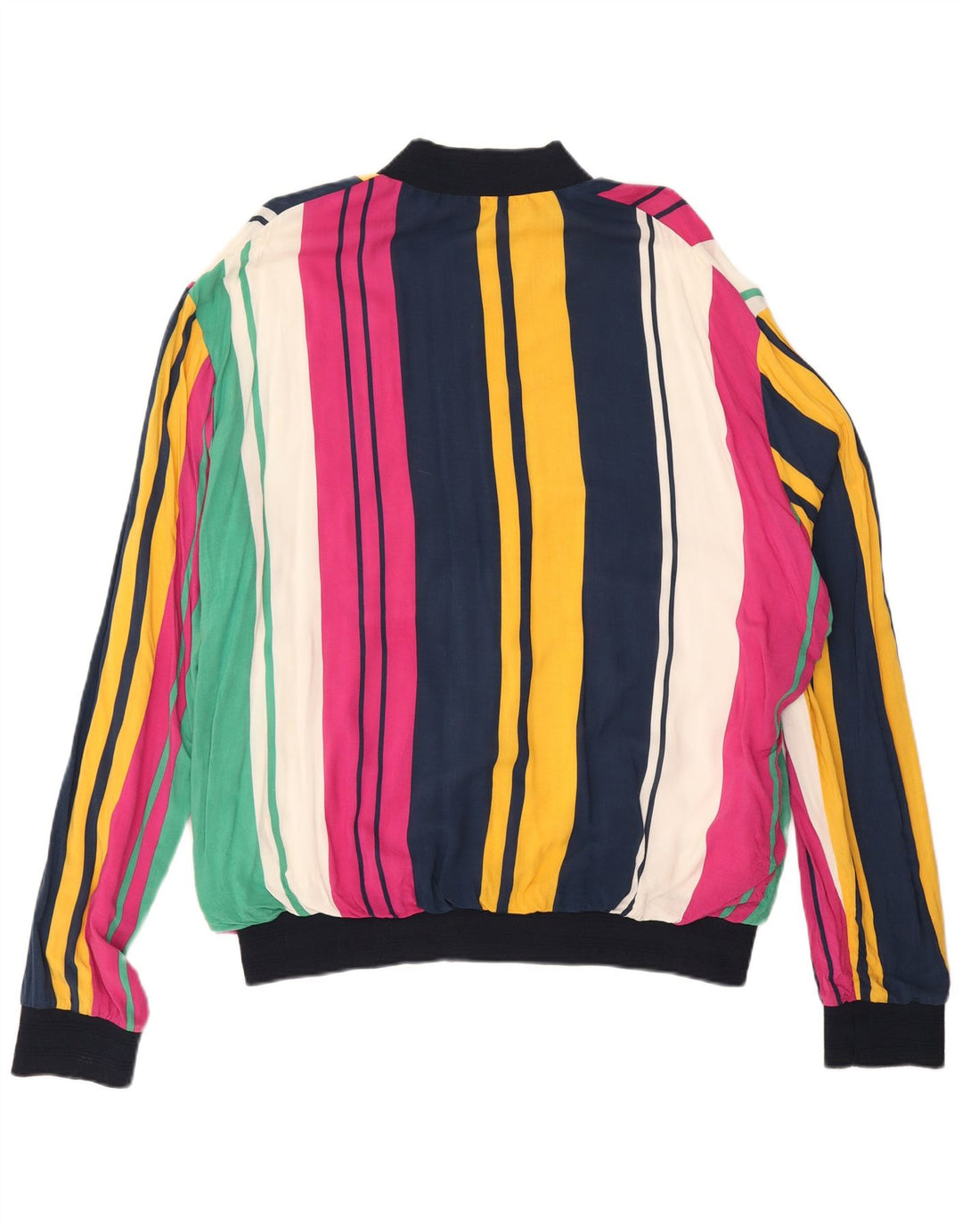 Zara Mens Bomber Jacket UK 42 XL Multicoloured Striped