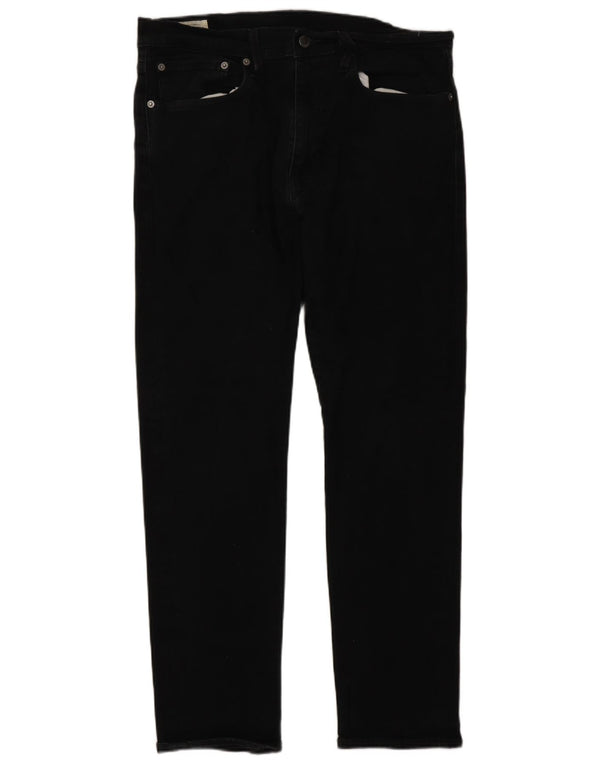 Levi's Mens 502 Tapered Jeans W34 L32 Black Cotton