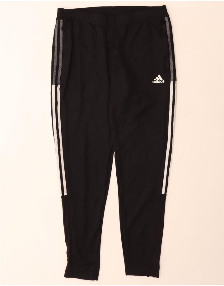 Adidas Womens Aeroready Tracksuit Trousers UK 12/14 Medium Black Polyester